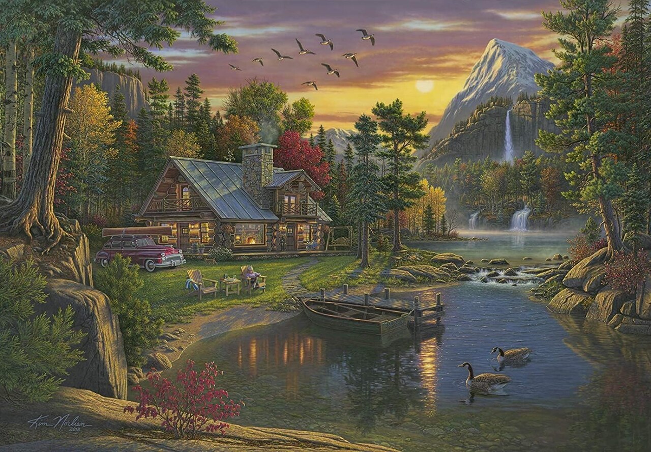 Paint by Numbers Kit for Adults (Mountain Paradise 16" x 20" Unframed)
